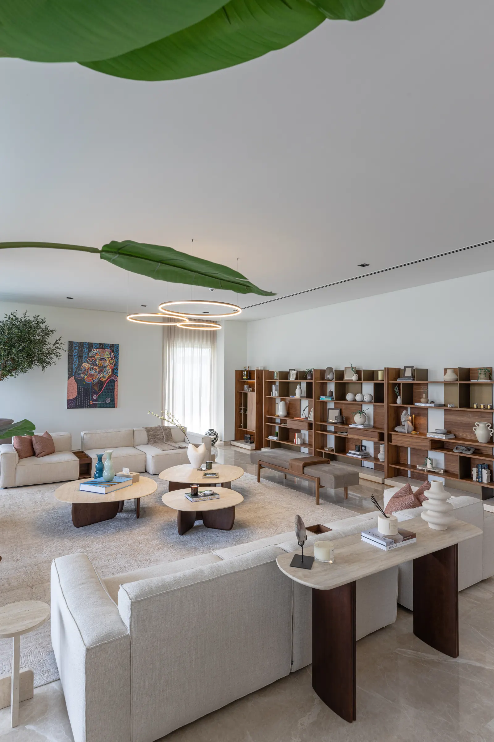 Alwan Fit-out renovation, Dubai Hills villa main living room.